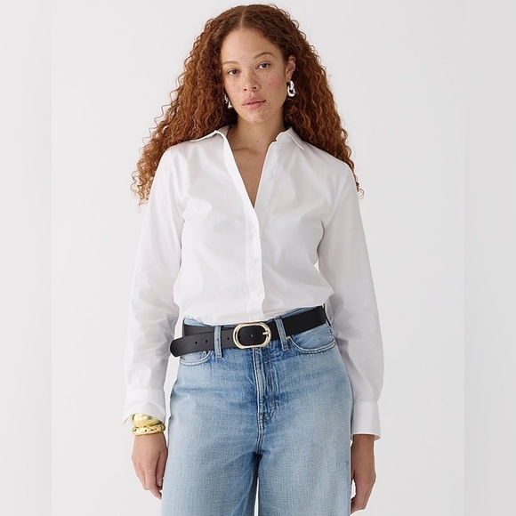 J Crew Petite Wren slim shirt in striped stretch cotton poplin BY648 - Picture 1 of 6